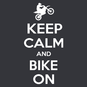 Keep Calm And Bike On Motocross - Męska Koszulka Szara