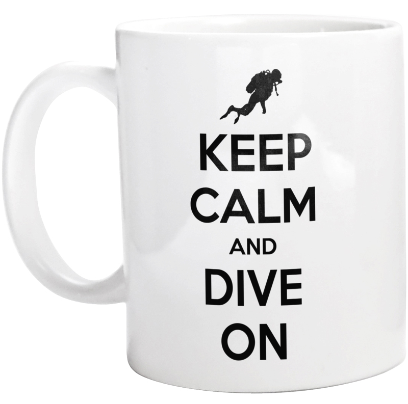 Keep Calm And Dive On - Kubek Biały