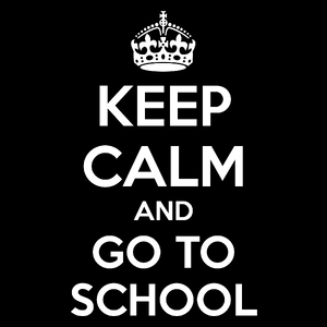 Keep Calm And Go To School - Torba Na Zakupy Czarna