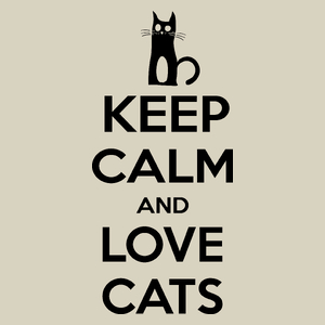 Keep Calm And Love Cats - Torba Na Zakupy Natural