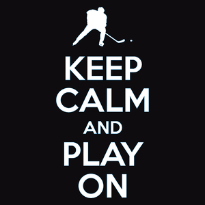 Keep Calm And Play Ice Hockey - Męska Koszulka Czarna
