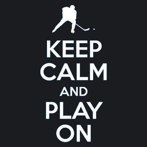 Keep Calm And Play Ice Hockey - Damska Koszulka Czarna