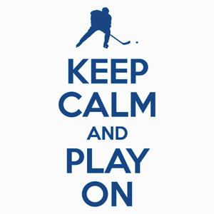 Keep Calm And Play Ice Hockey - Poduszka Biała