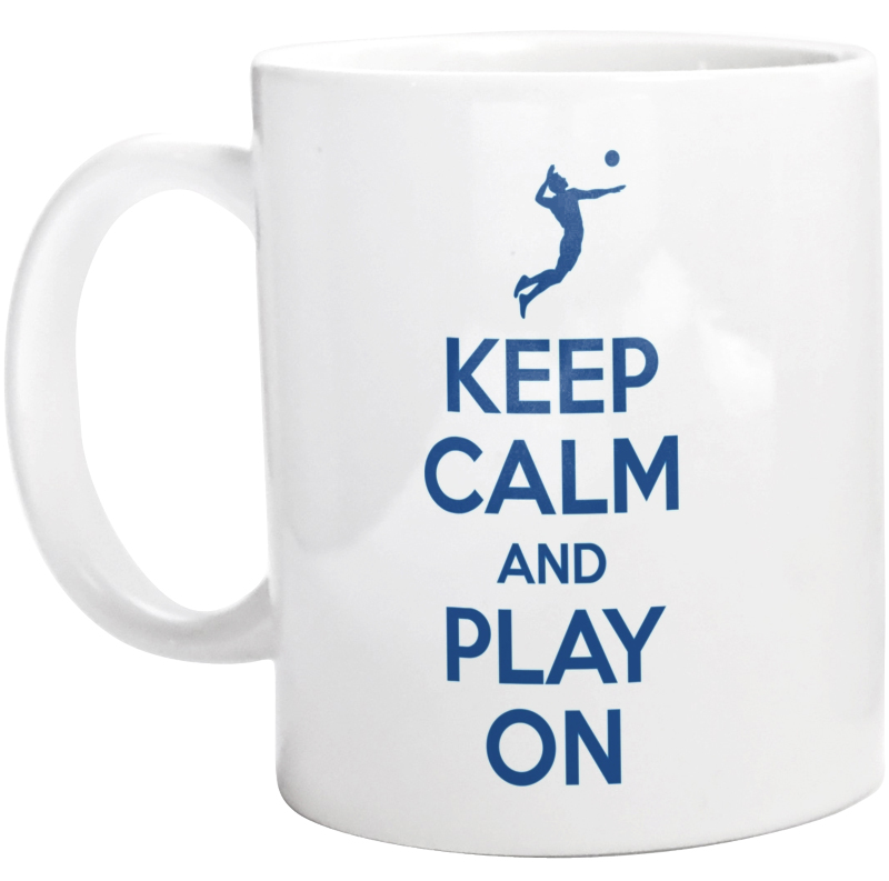 Keep Calm And Play On - Volleyball - Kubek Biały