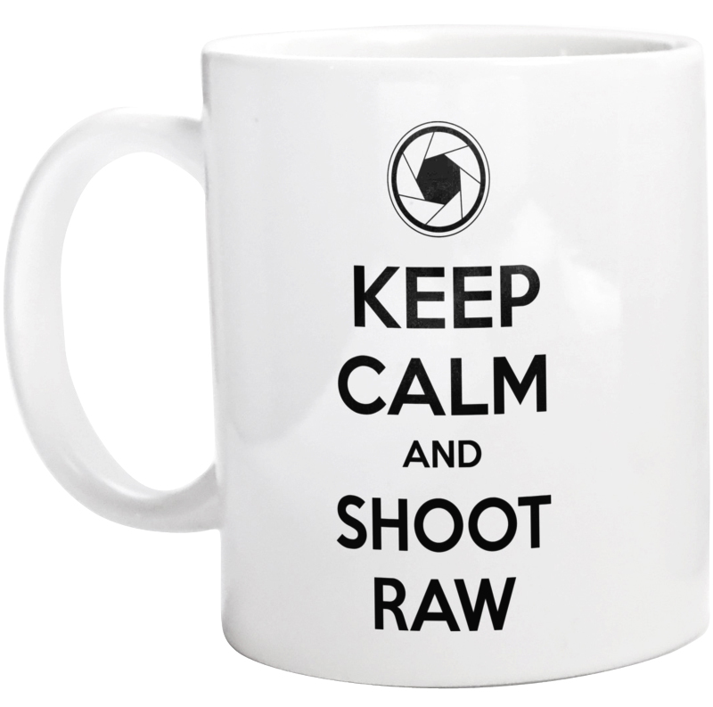Keep Calm And Shoot Raw - Kubek Biały