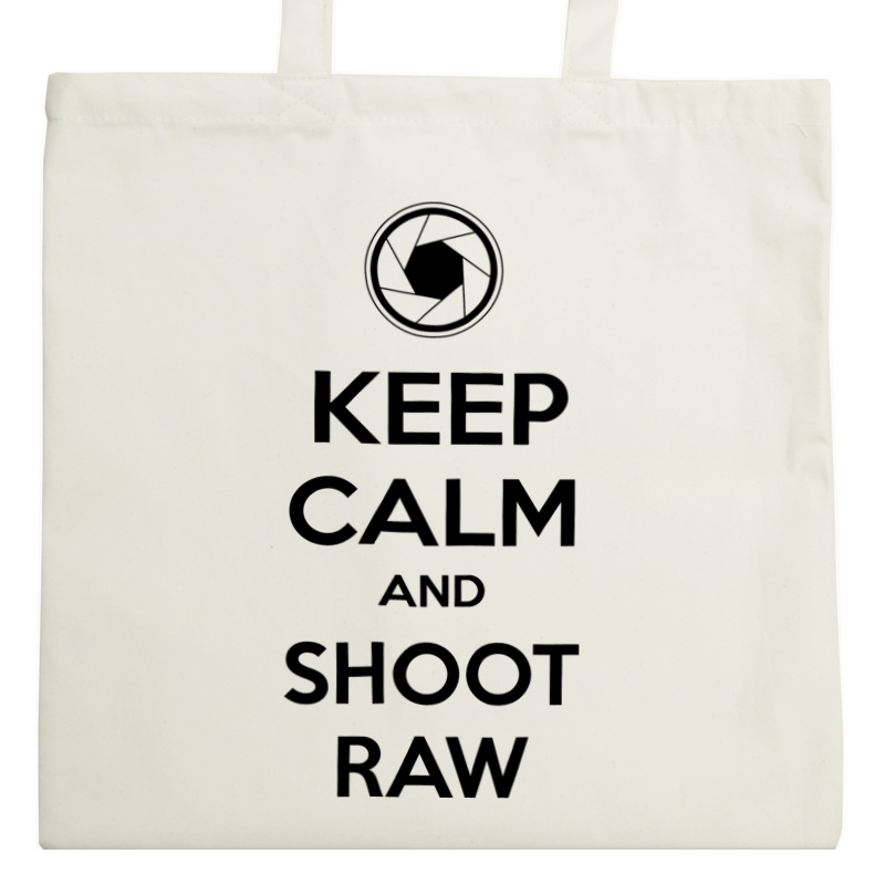 Keep Calm And Shoot Raw - Torba Na Zakupy Natural