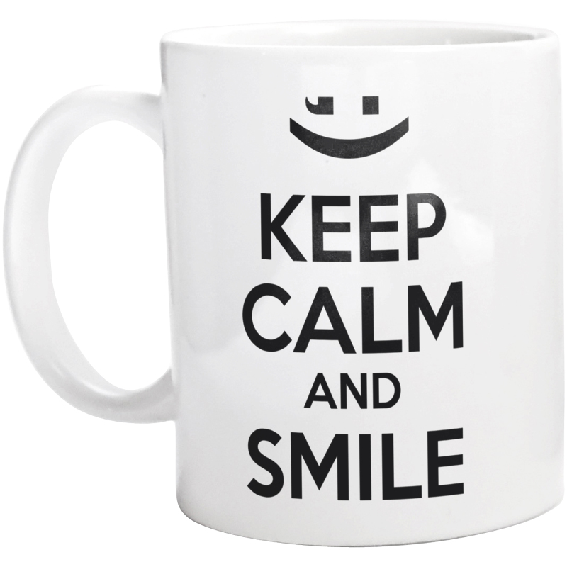 Keep Calm And Smile - Kubek Biały