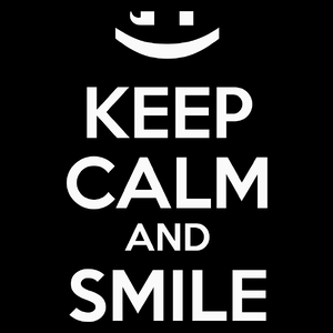 Keep Calm And Smile - Torba Na Zakupy Czarna
