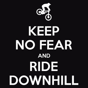 Keep Calm Downhill - Męska Bluza Czarna