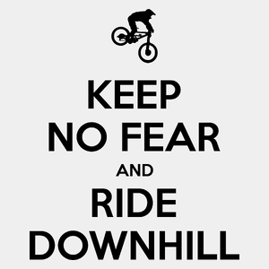 Keep Calm Downhill - Męska Koszulka Biała