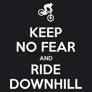 Keep Calm Downhill - Damska Koszulka Czarna