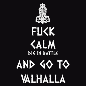Keep Calm Viking Valhalla - Męska Bluza z kapturem Czarna
