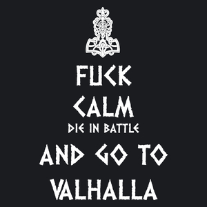 Keep Calm Viking Valhalla - Damska Koszulka Czarna