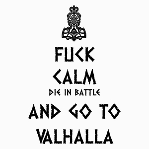 Keep Calm Viking Valhalla - Poduszka Biała