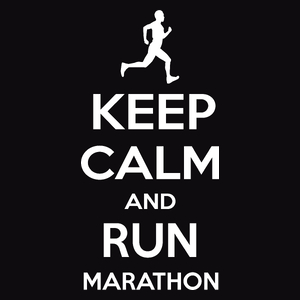 Keep Calm and Run Marathon - Męska Bluza Czarna