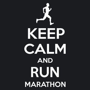 Keep Calm and Run Marathon - Damska Koszulka Czarna