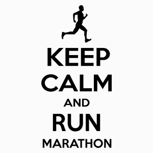 Keep Calm and Run Marathon - Poduszka Biała