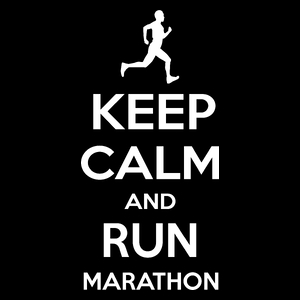Keep Calm and Run Marathon - Torba Na Zakupy Czarna