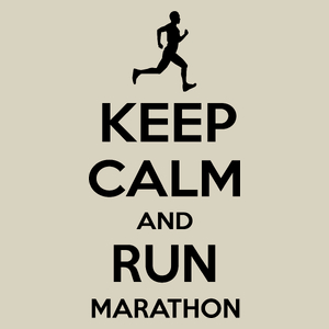 Keep Calm and Run Marathon - Torba Na Zakupy Natural