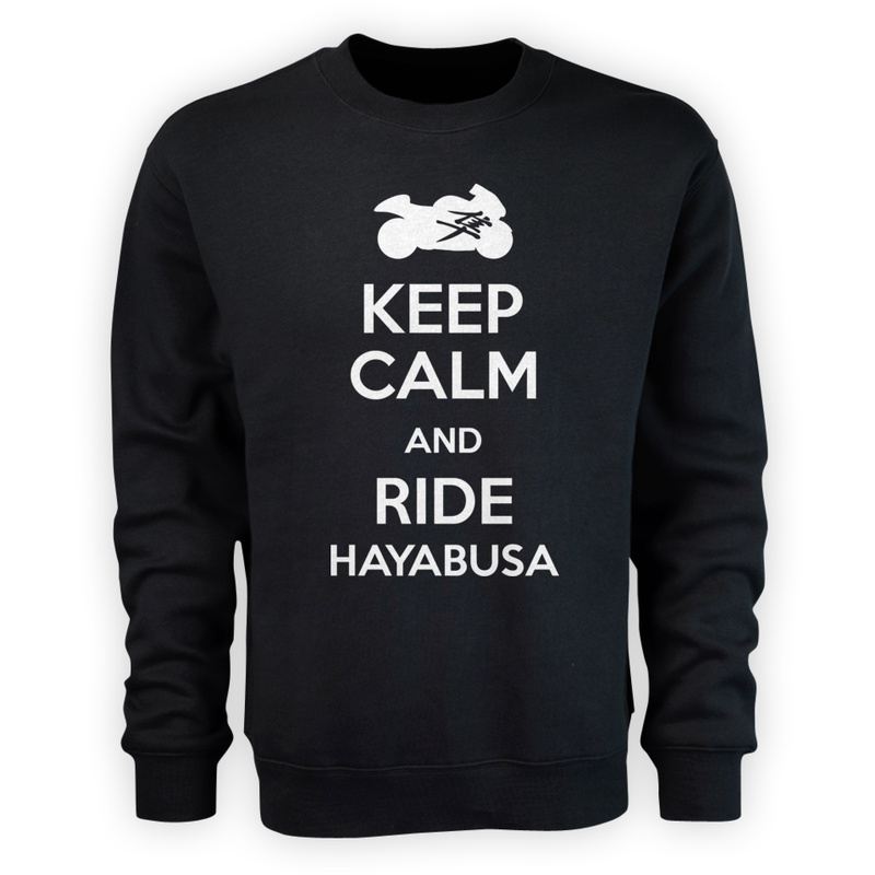Keep calm and ride Hayabusa - Męska Bluza Czarna