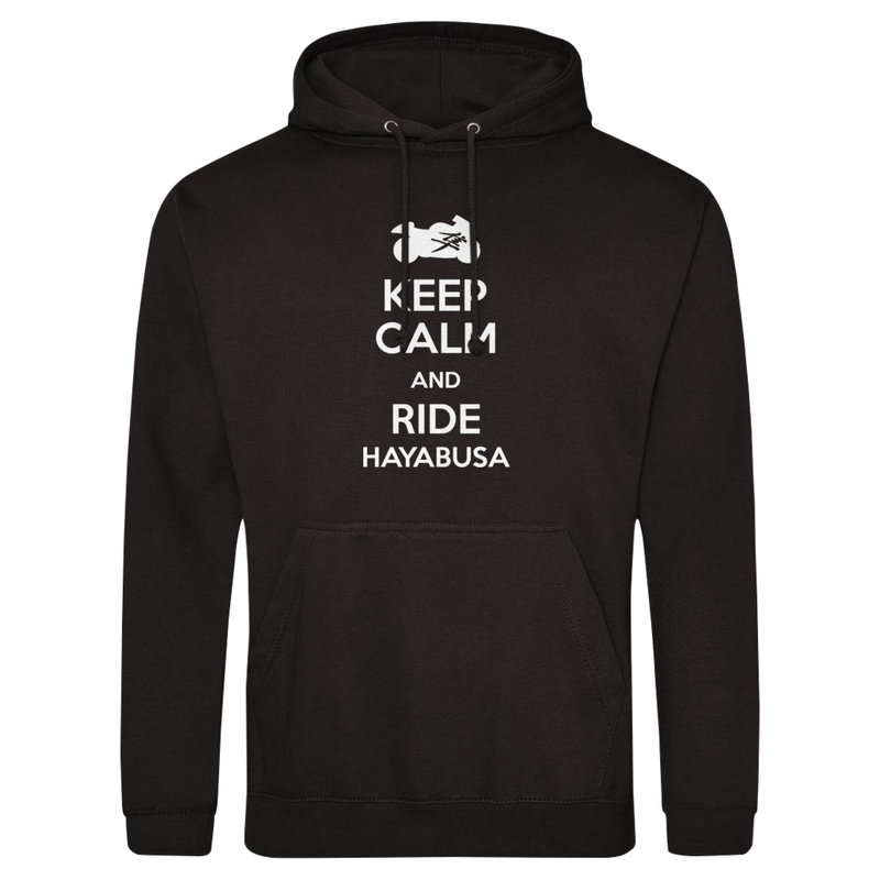 Keep calm and ride Hayabusa - Męska Bluza z kapturem Czarna