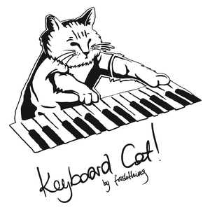 Keyboard Cat - Kubek Biały