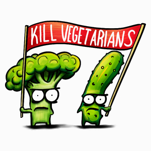 Kill Vegetarians - Poduszka Biała