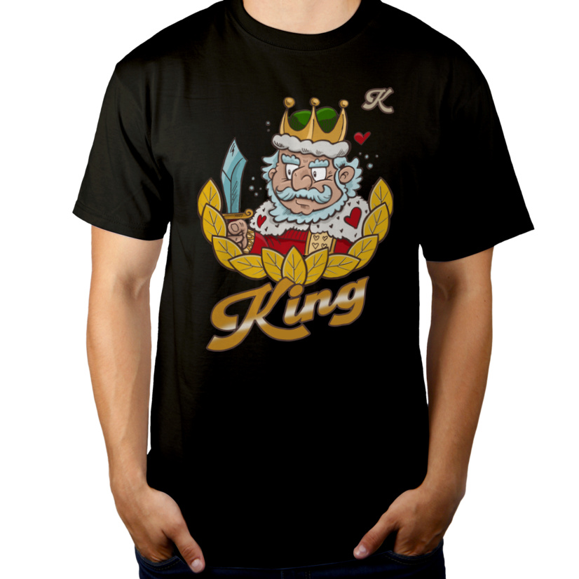 King Koszulka KRÓL - Męska Koszulka Czarna
