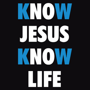 Know Jesus Know Life - Męska Bluza z kapturem Czarna