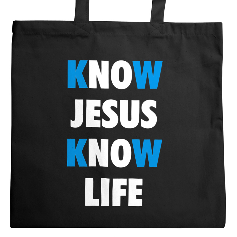 Know Jesus Know Life - Torba Na Zakupy Czarna