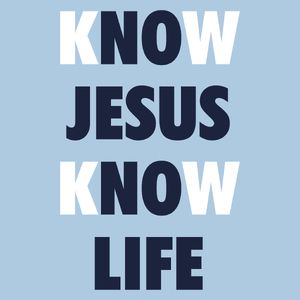 Know Jesus Know Life - Męska Koszulka Błękitna