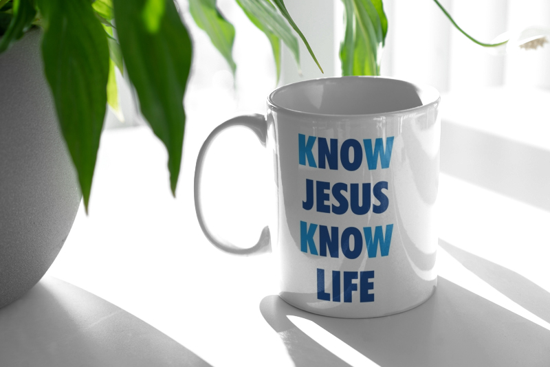 Know Jesus Know Life - Kubek Biały
