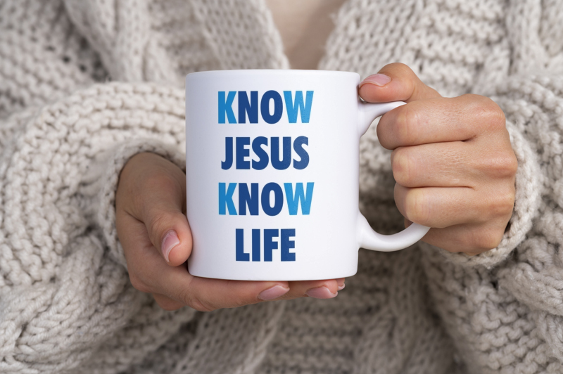 Know Jesus Know Life - Kubek Biały