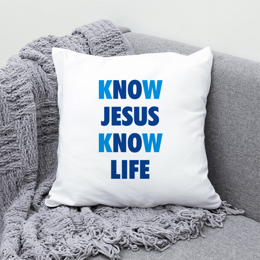 Know Jesus Know Life - Poduszka Biała