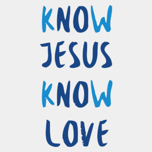 Know Jesus Know Love - Męska Koszulka Biała