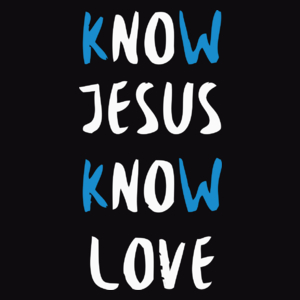Know Jesus Know Love - Męska Koszulka Czarna