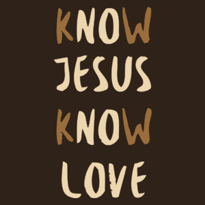 Know Jesus Know Love - Męska Koszulka Czekoladowa