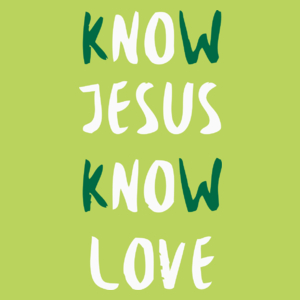 Know Jesus Know Love - Damska Koszulka Jasno Zielona