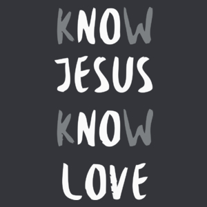 Know Jesus Know Love - Męska Koszulka Szara