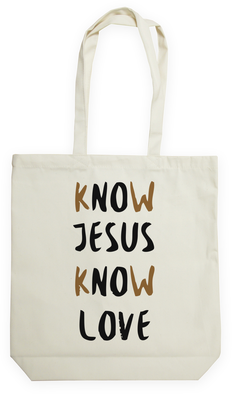 Know Jesus Know Love - Torba Na Zakupy Natural