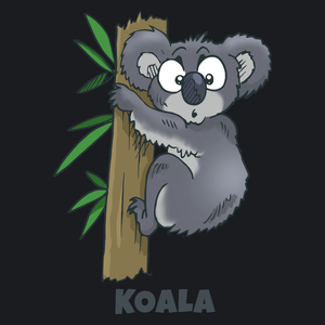 Koala - Damska Koszulka Czarna