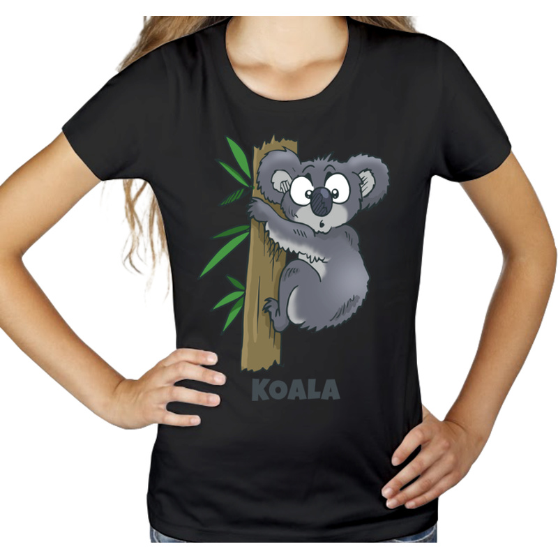 Koala - Damska Koszulka Czarna