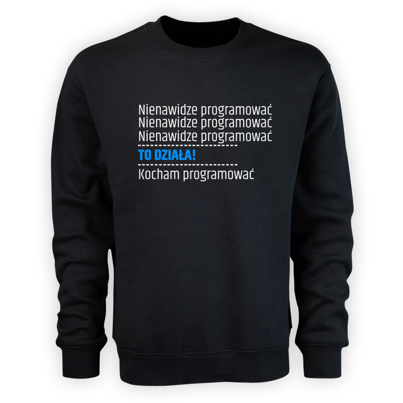 Kocham programować progarmista - Męska Bluza Czarna