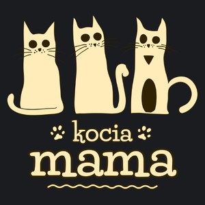 Kocia Mama - Damska Koszulka Czarna