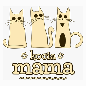Kocia Mama - Poduszka Biała