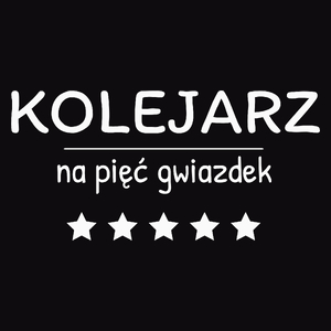Kolejarz Na 5 Gwiazdek - Męska Koszulka Czarna