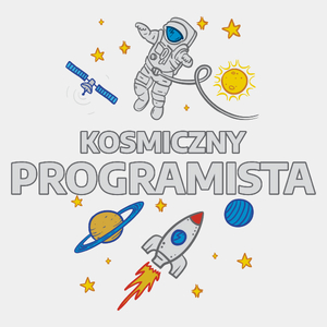 Kosmiczny Programista - Męska Koszulka Biała