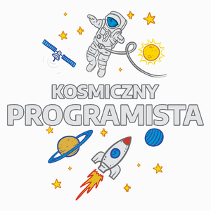 Kosmiczny Programista - Poduszka Biała