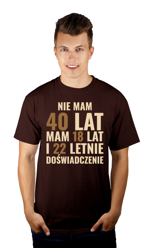 Koszulka na 40 urodziny - Męska Koszulka Czekoladowa