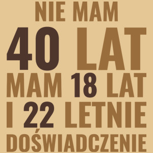 Koszulka na 40 urodziny - Męska Koszulka Piaskowa